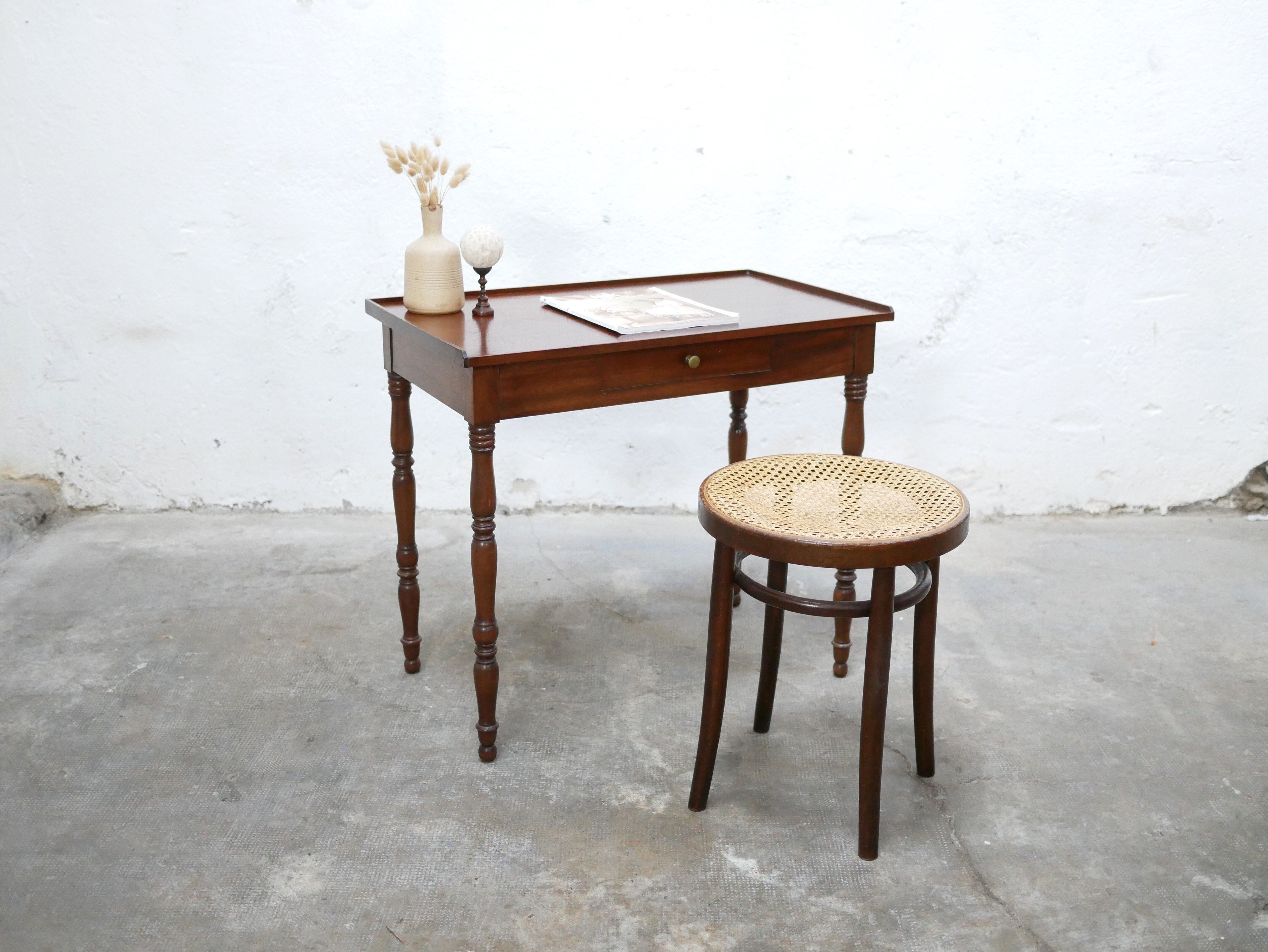 Vintage wooden desk side table