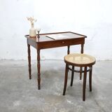 Vintage wooden desk side table