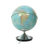 Lampe globe terrestre imprimé en Italie par GDP, 1967