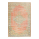 6x9 Vintage Peach Oushak Vintage Rug, 184x276 Cm