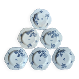 Blue flowered ironstone deep plates from Saxony