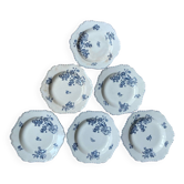 Blue flowered ironstone deep plates from Saxony