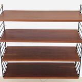String wall shelf in wood and metal, 1960s