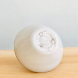 White enamelled terracotta vase