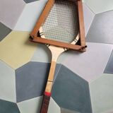 Wooden racket and carrying frame