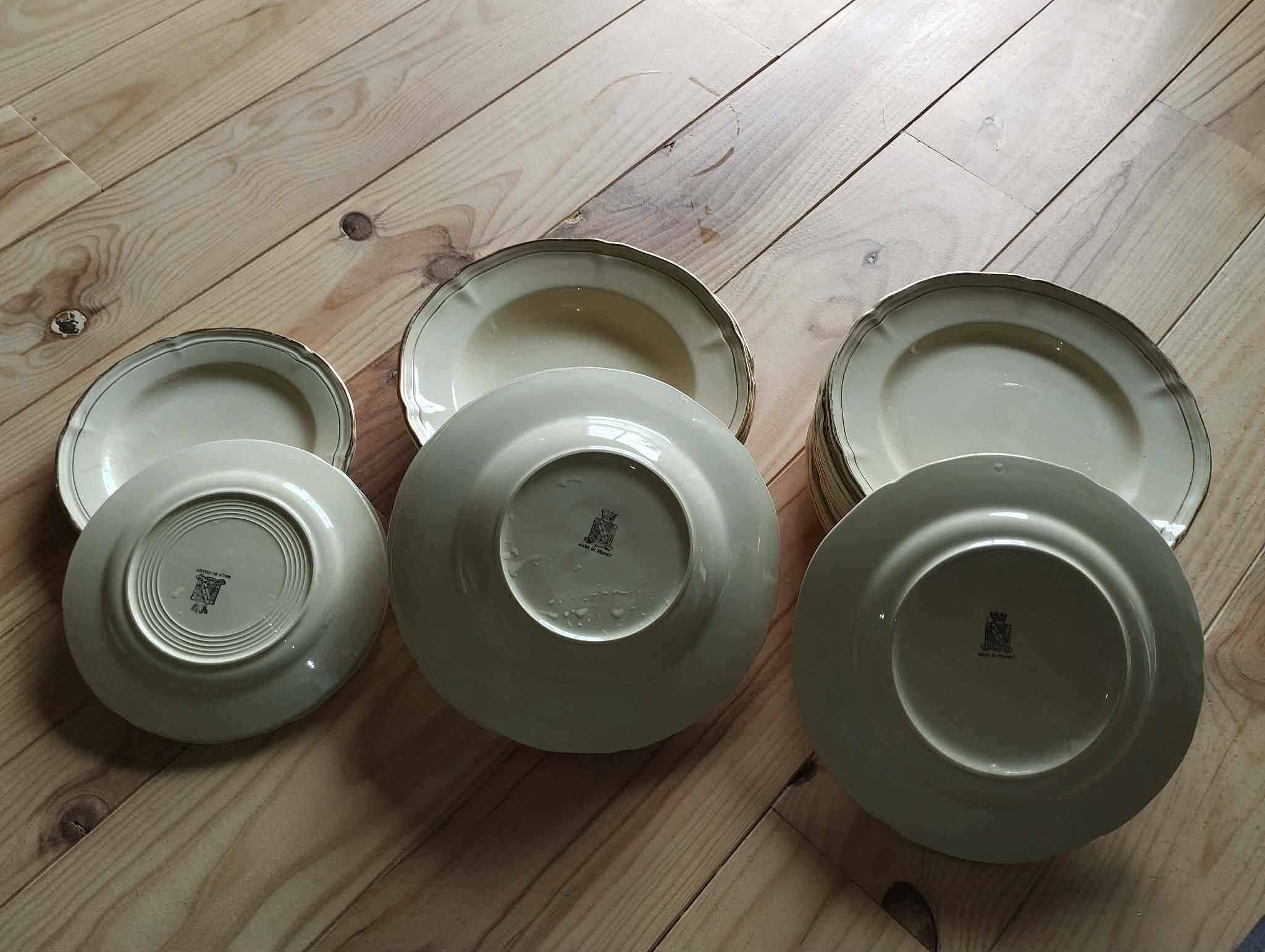 Service de table ancien gien – modèle niderviller – ensemble exceptionnel