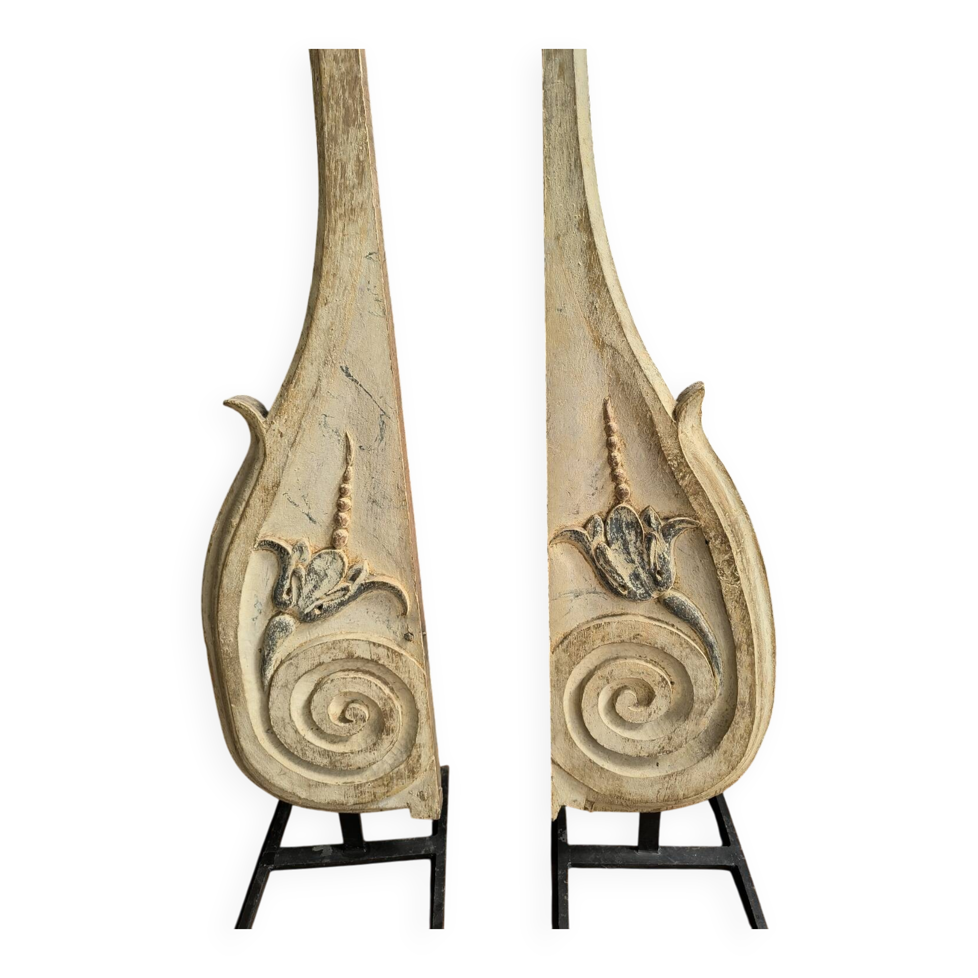 Pair of 18th century decorative motifs.