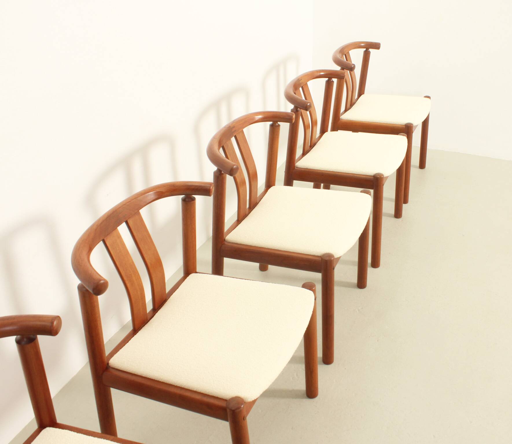 Six teak chairs by Hans J. Frydendal, Denmark 1970