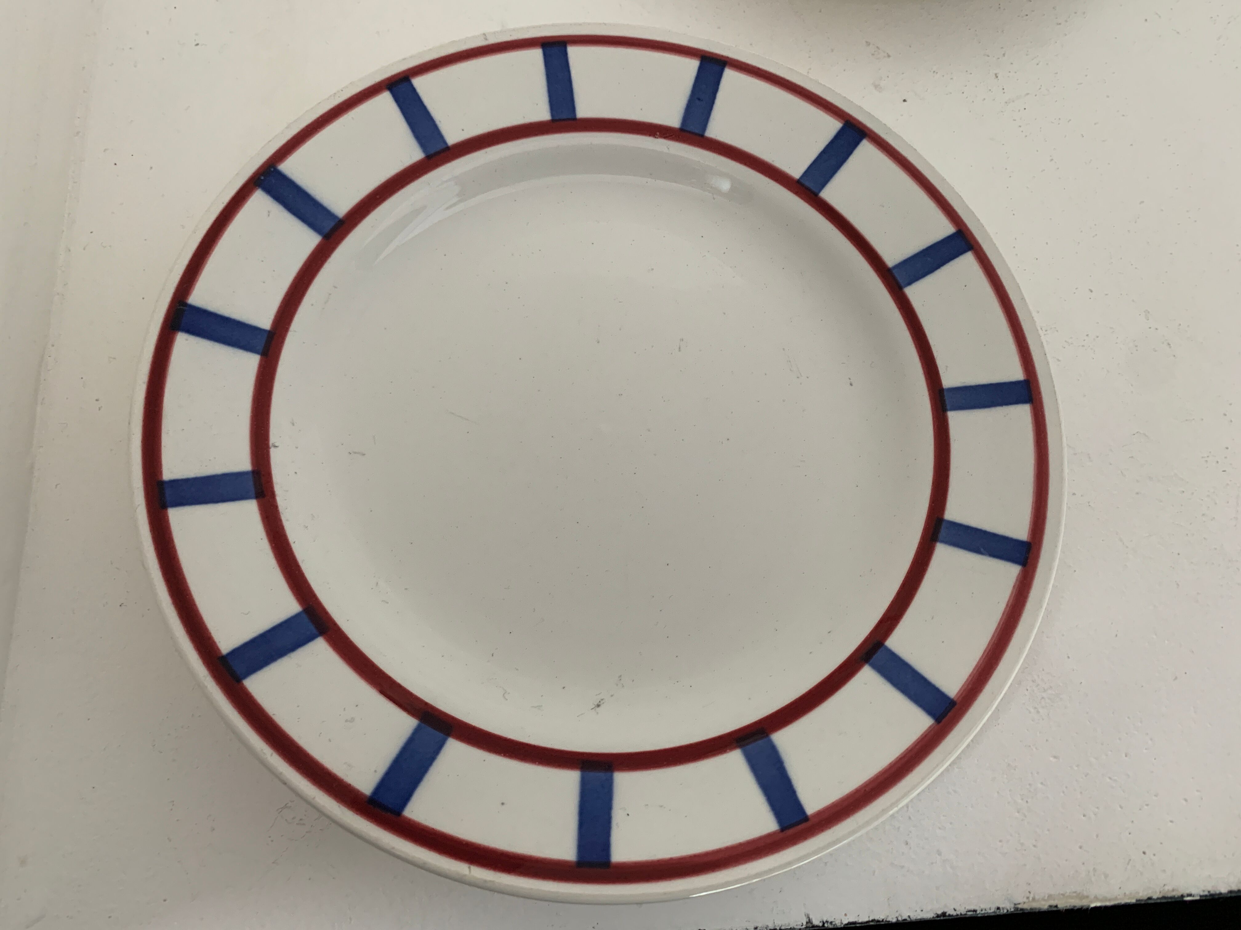 4 Digoin sarreguemines dessert plates, Basque model