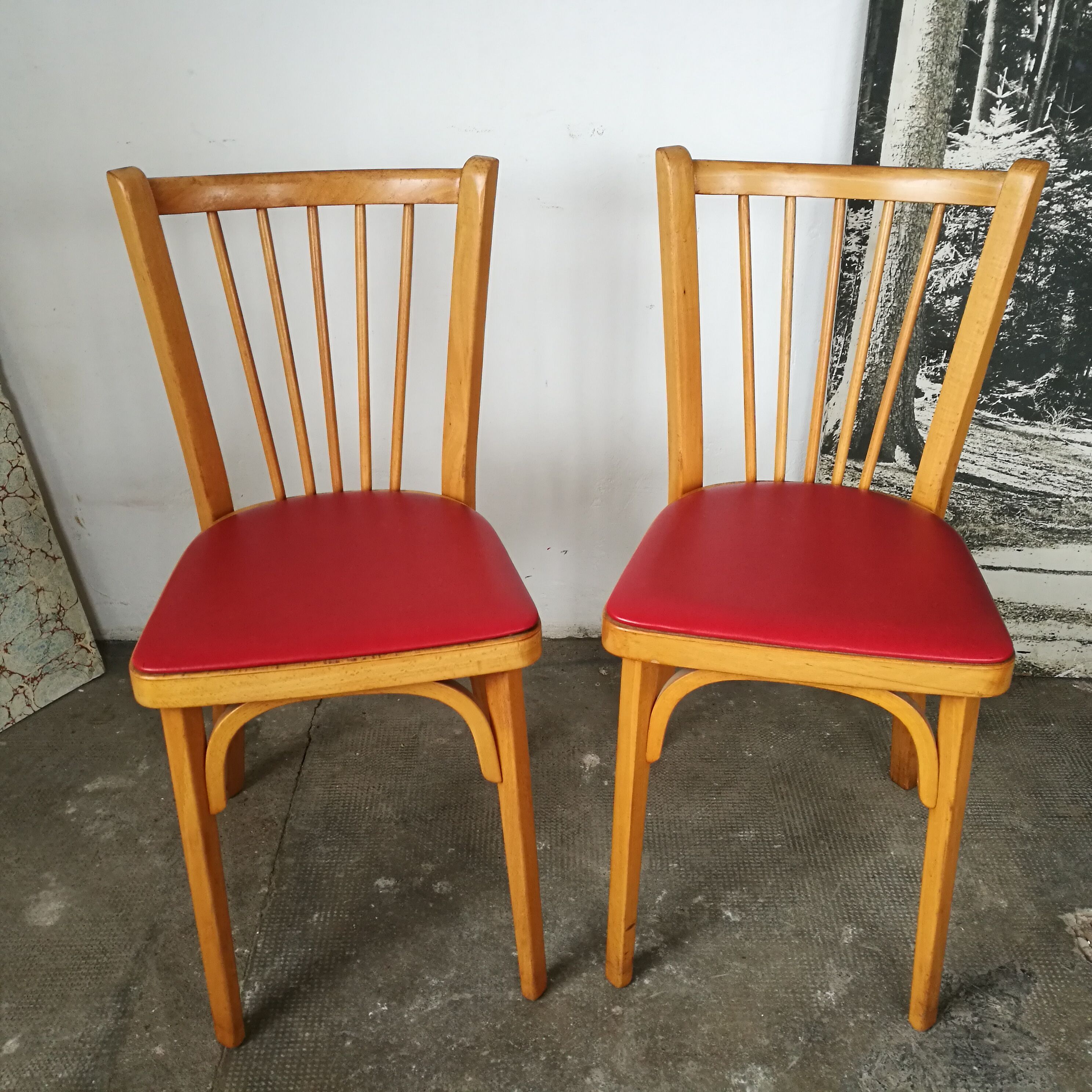 Set of 6 vintage chairs with mismatched bars