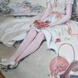 Gouache and watercolor drawing, 20th century, Signed