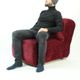 Midcentury Ivan Matusik Velour Lounge Chair From Hotel Kyjev, Czechoslovakia 1970s