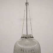Italian XL dome pendant light in blown glass, 60s-70s