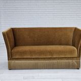 1960s, Danish 2 seater sofa, furniture velour, original condition.