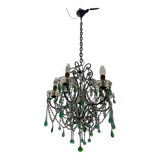Lustre Macaroni Vert Murano Années 1950