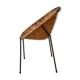 Wicker and metal armchair