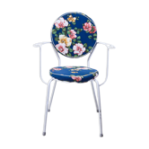 Garden chairs on iron frame