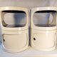 Paire de chevets cylindriques vintage en plastique ABS empilables