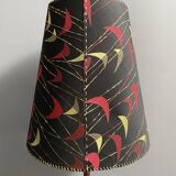 Danish Teak floor lamp with Black and Red , Yellow shade 1960s