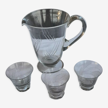 Carafe and glasses