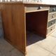 Large wooden desk with 5 drawers and a black faux leather top - Completely revamped.