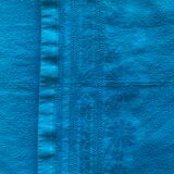 Old damask tablecloth duck blue - cotton - 150x200 cm