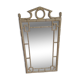 Vintage white faux bamboo mirror