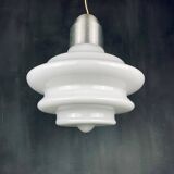 Large opaline glass pendant lamp, mid-century, Italy, 1960s.