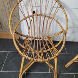 3 rattan armchairs from the 70s