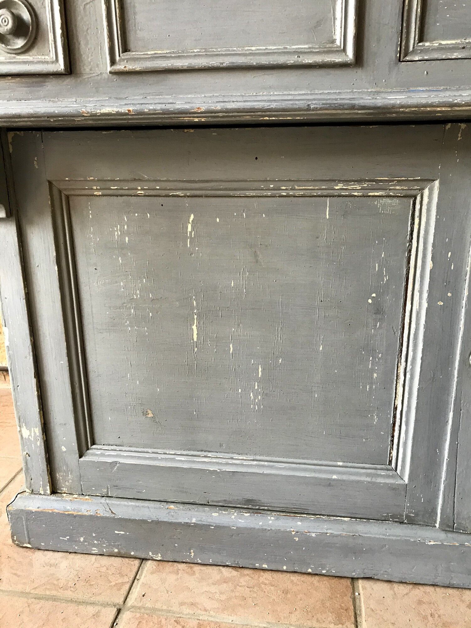 Antique bathroom furniture double sink marble top