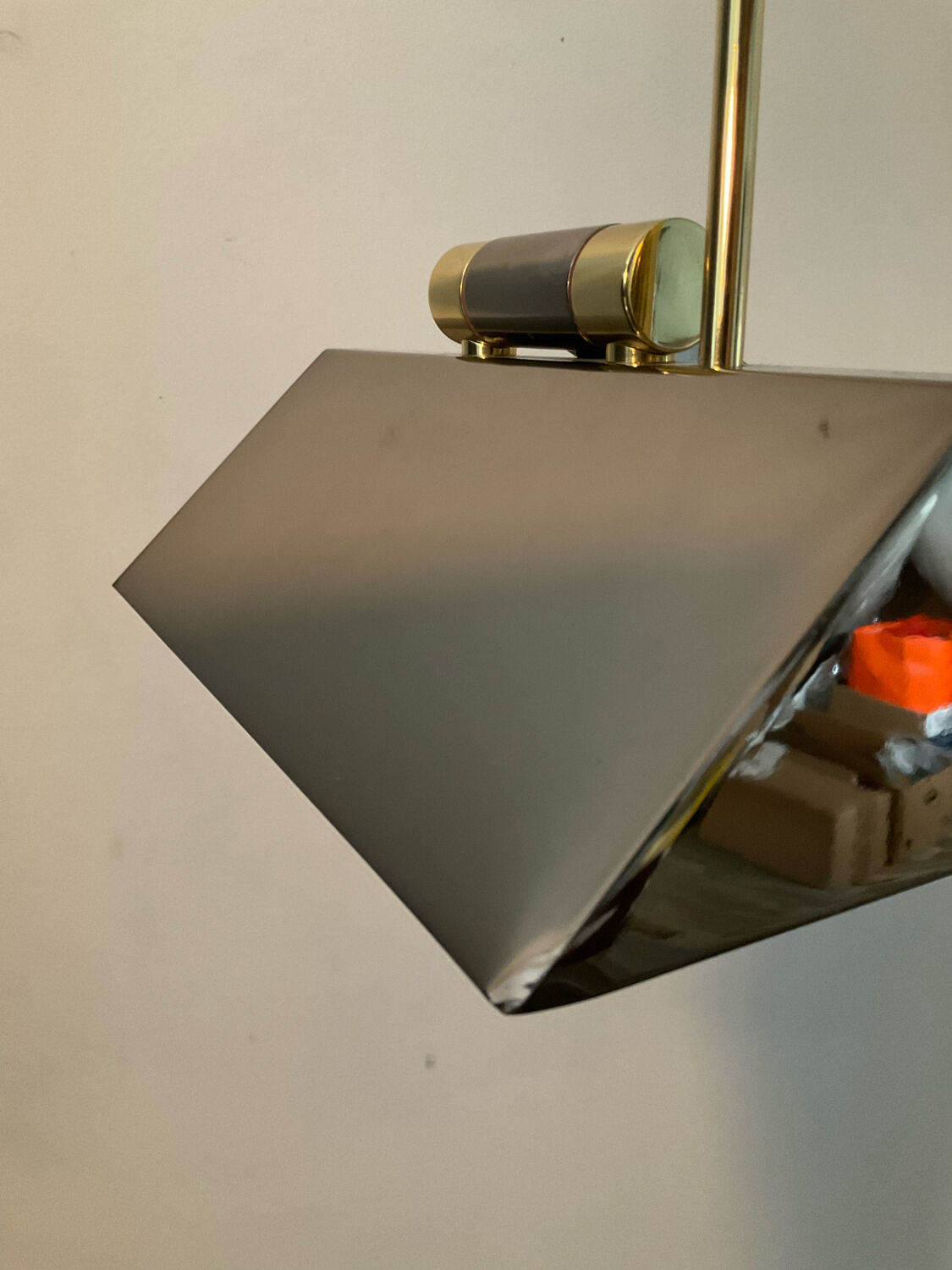 Golden Deknudt floor lamp from the 70s