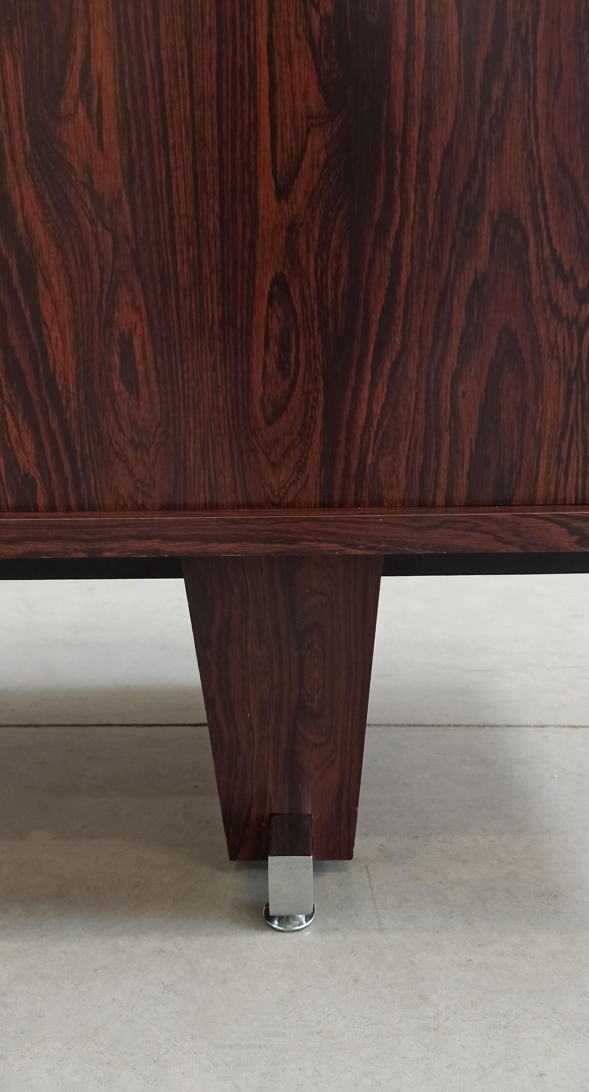 Rosewood and chrome sideboard, 60's