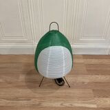 Lampe verte "Design papier et métal".
