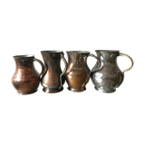 4 Islamic Art Ottoman Turkish copper pitchers antique