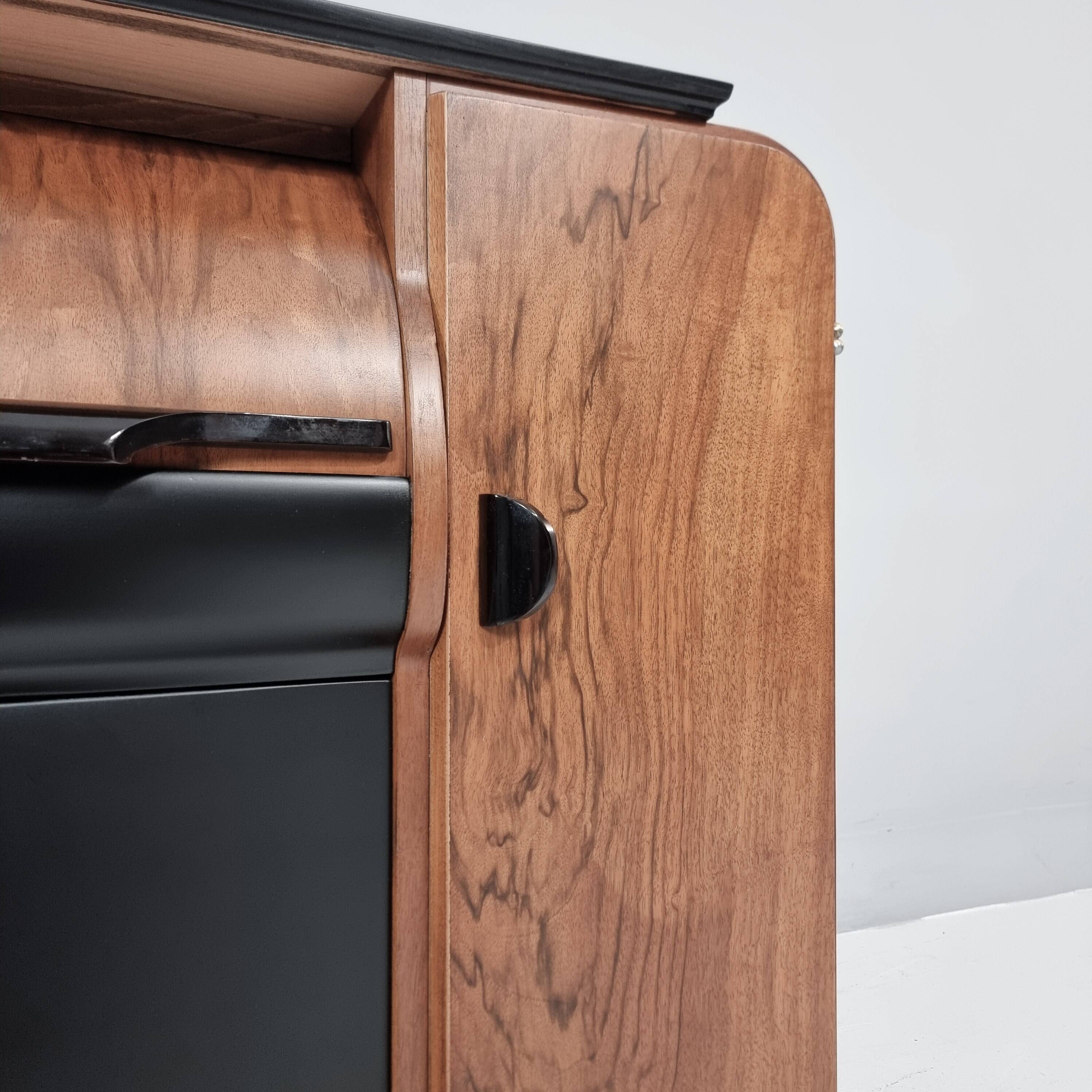 Art Deco Bar Cabinet  by Jindrich Halabala for Up Závody, 1940s.