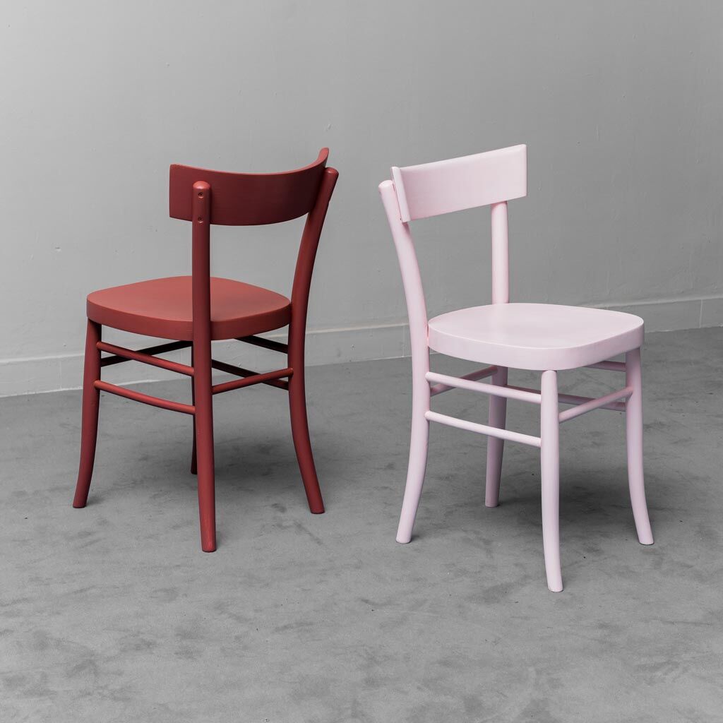 Pair of 50s vintage wooden chairs