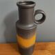 vase marron et orange Allemagne de l'Ouest Scheurich modèle 401-28 années 1970