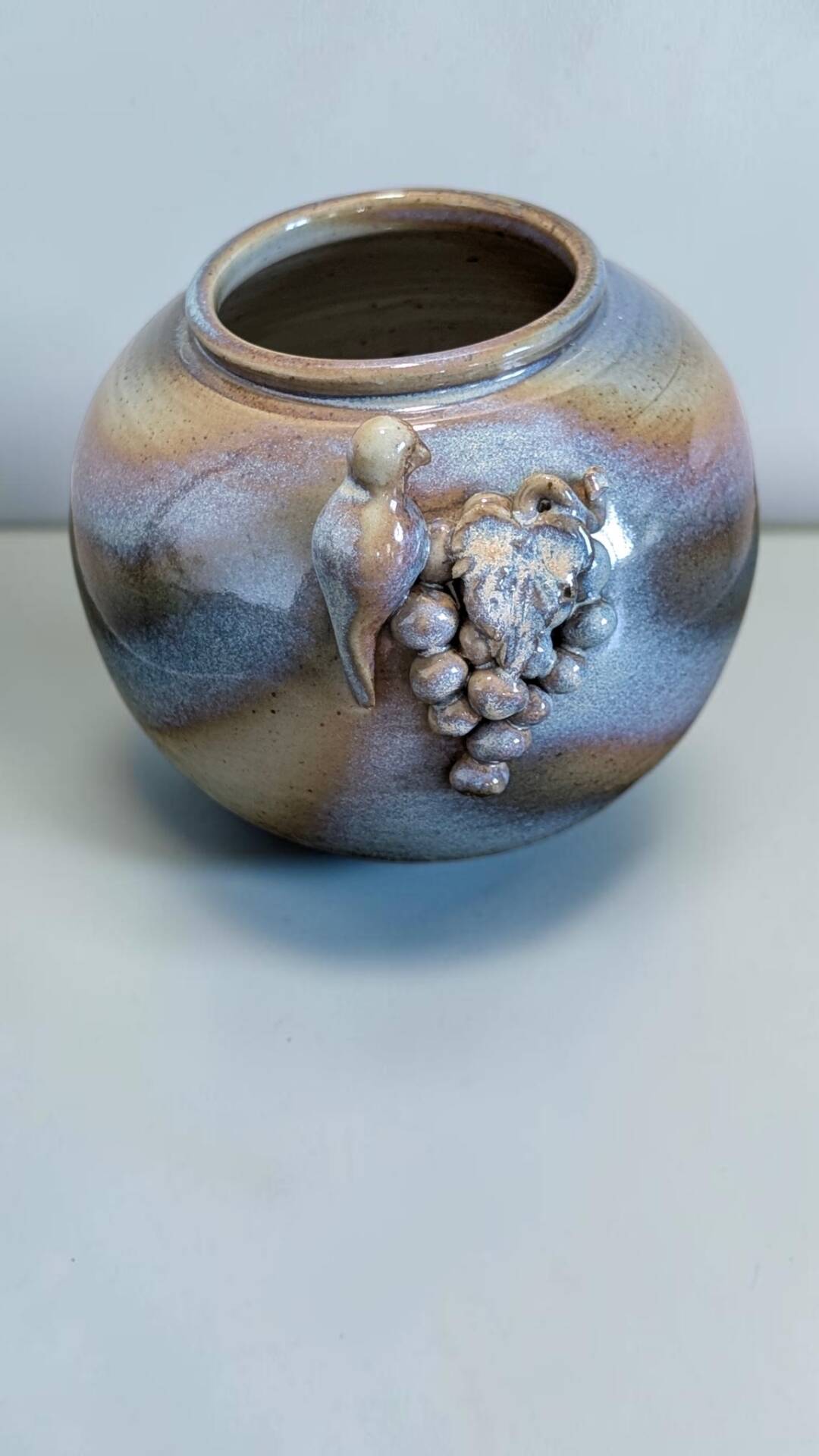 Stoneware vase signed JM – Jean-Marie Delahaye