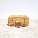 Braided rattan briefcase suitcase