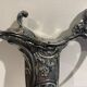 Glass and silver metal decanter around 1900