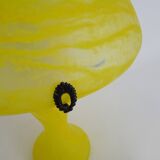 Yellow glass paste mushroom lamp in Art Nouveau style