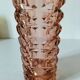 Vintage pink pressed glass vase – Windsor Rosaline model by Luminarc