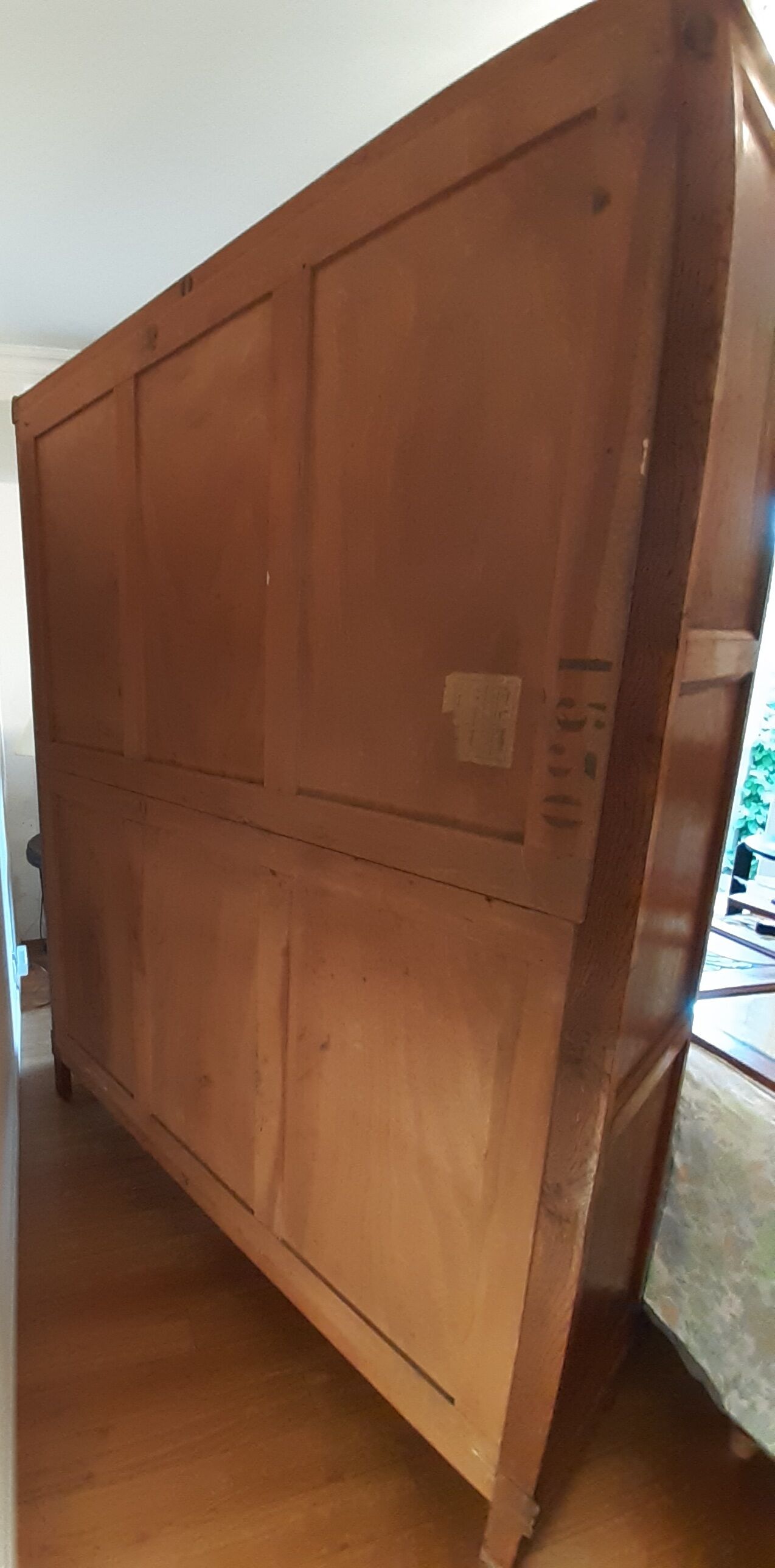 3-door Art Deco Parisian wardrobe and bevelled mirror