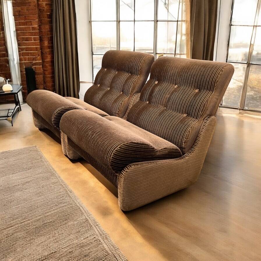Vintage Two-Seater/Retro Modular Armchairs Armchairs