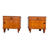 Deux table de nuit chevet bout de canapé vintage