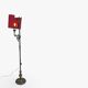 antique Art Nouveau floor lamp