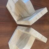 Paire de serre-livres en marbre vintage