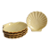 Set of 5 vintage beige ceramic scallop shells