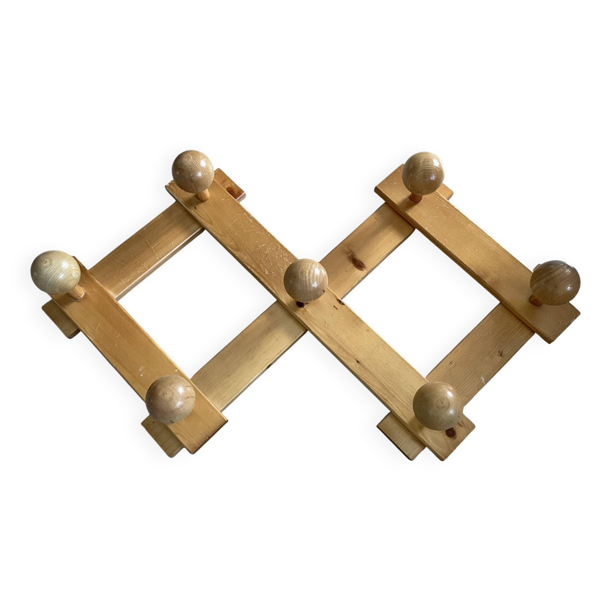 Vintage 70s wall coat rack
