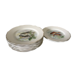 12 Digoin plates - Sarreguemines
